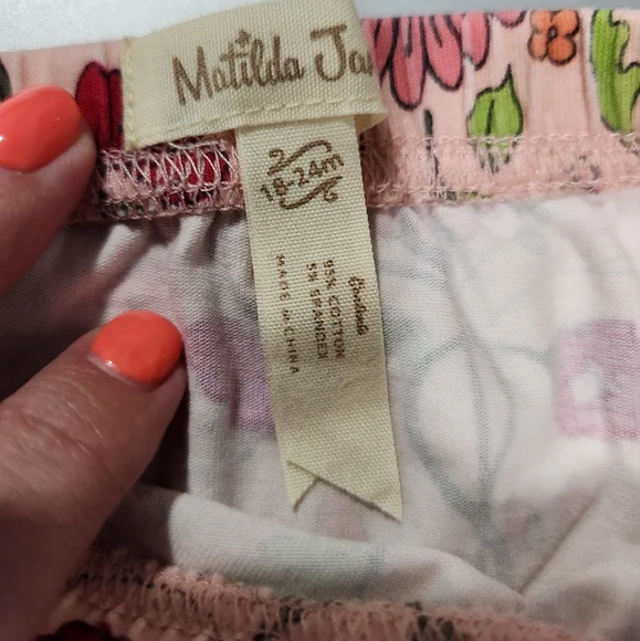 Matilda Jane Pink and Cream Floral Dress with Bloomers - Picture 2 of 4